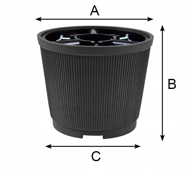 STOJAK POD CHOINKĘ - DONICA GRAFIT - LBS CH DON G UN