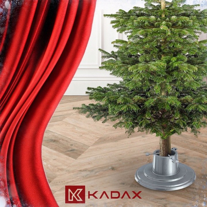 STOJAK POD CHOINKĘ CHOINKOWY PODSTAWKA DRZEWKO POJEMNIK NA WODĘ 1L SREBRNY