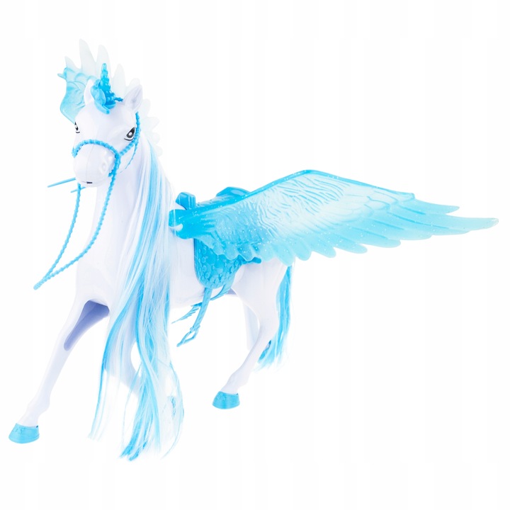 KARETA DLA LALKI Z PEGAZEM JEDNOROŻCEM I LALKĄ KAROCA LODOWA KRAINA