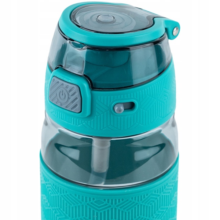 BUTELKA NA WODĘ BIDON SZKOLNY Z USTNIKIEM 600 ml SZARA Kite