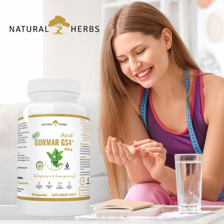 Gurmar GS4 75% kwasów gymnemowych Apetyt Cukier 90