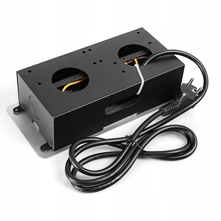 Gniazdo Nablatowe Chowane w Blat Kuchenny Wpuszczane USB-C 2x230V Srebrne