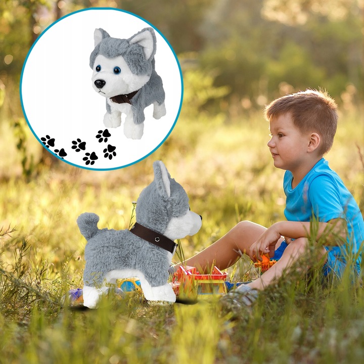 PIESEK PIES HUSKY INTERAKTYWNY ZDALNIE STEROWANY GŁOSEM I DOTYKIEM PILOT