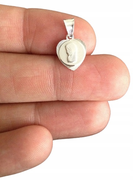 Łańcuszek Srebrny 925 Medalik Matka Boska (na PREZENT / KOMUNIA / CHRZEST)