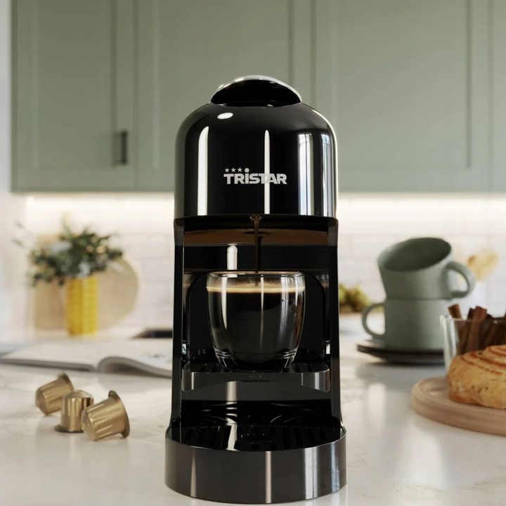 EKSPRES CIŚNIENIOWY DO KAWY KAPSUŁKOWY CZARNY NESPRESSO + KAPSUŁKI 120SZT