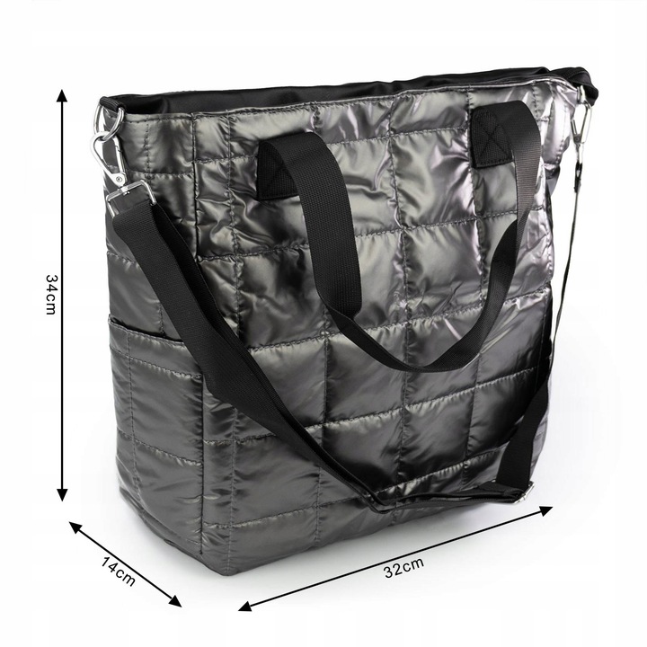 Alessio TOREBKA Damska PIKOWANA TORBA KLASYCZNA Shopper QUILTED