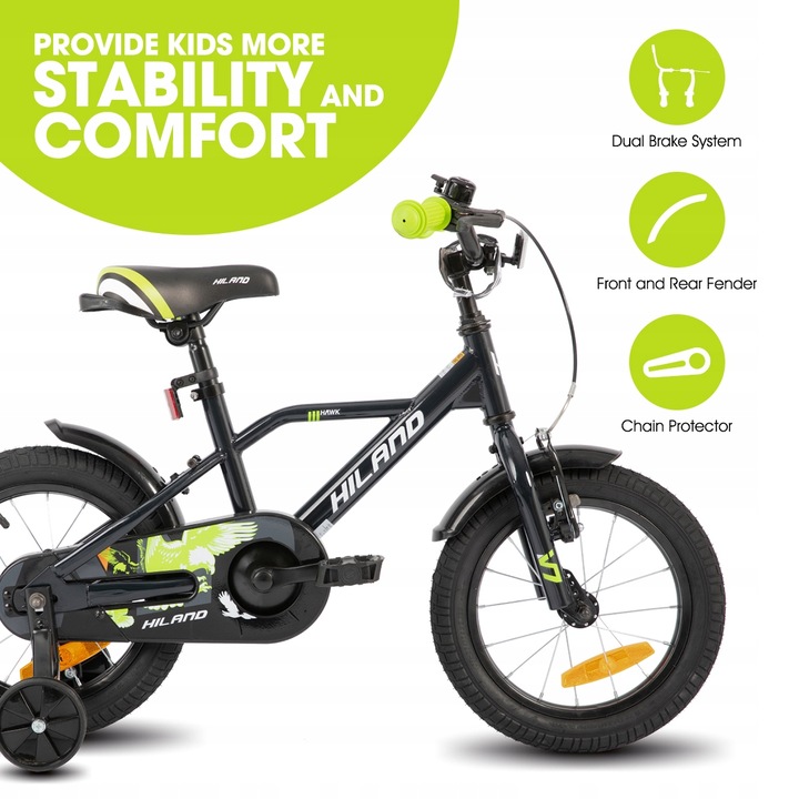 14-calowy rower dla dzieci na 3-5 lat Koło treningowe Hand&Coaster Hamulec