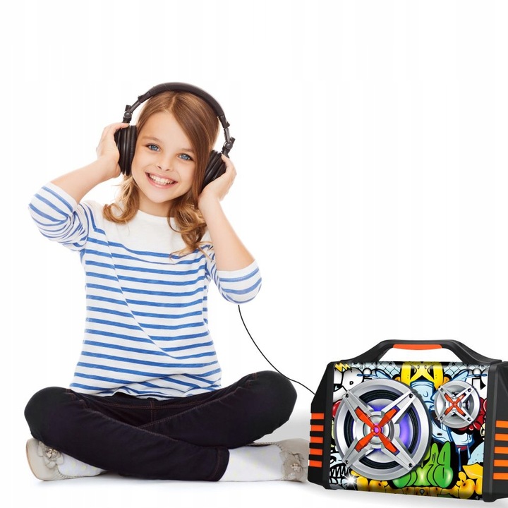 Głośnik Bluetooth Przenośny Karaoke Mikrofon Manta Helios 2 USB, AUX, FM 8h