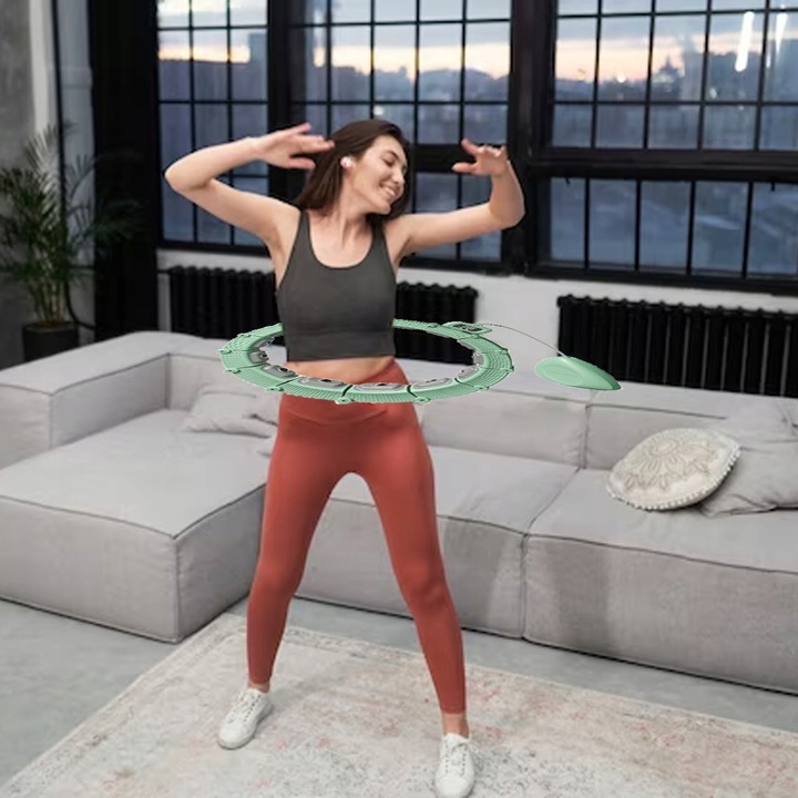 KOŁO HULA HOOP SMART MODUŁOWY MASAŻER CIAŁA Z WYPUSTKAMI I LICZNIKIEM LCD