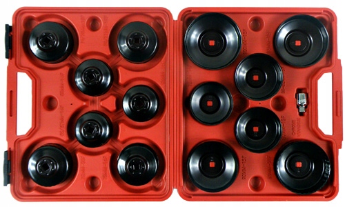 ZESTAW KLUCZY NASADEK W WALIZCE DO ODKRĘCANIA FILTRÓW OLEJU 15 ELEMENTÓW