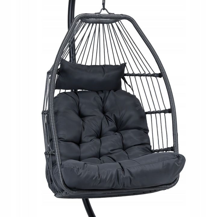 FOTEL WISZĄCY OGRODOWY BUJANY KOKON KOSZ TARAS HUŚTAWKA BUJAK JAJO KRZESŁO