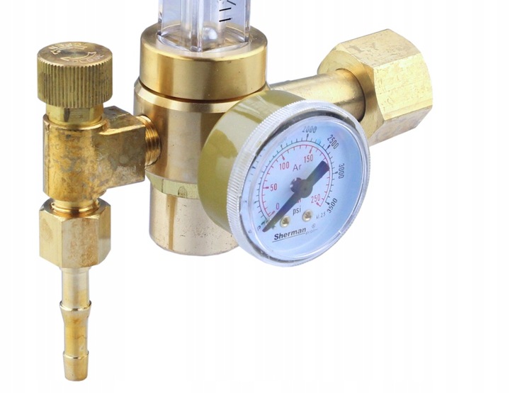 REDUKTOR GAZU Ar/CO2 Z ROTAMETREM 200 bar SHERMAN