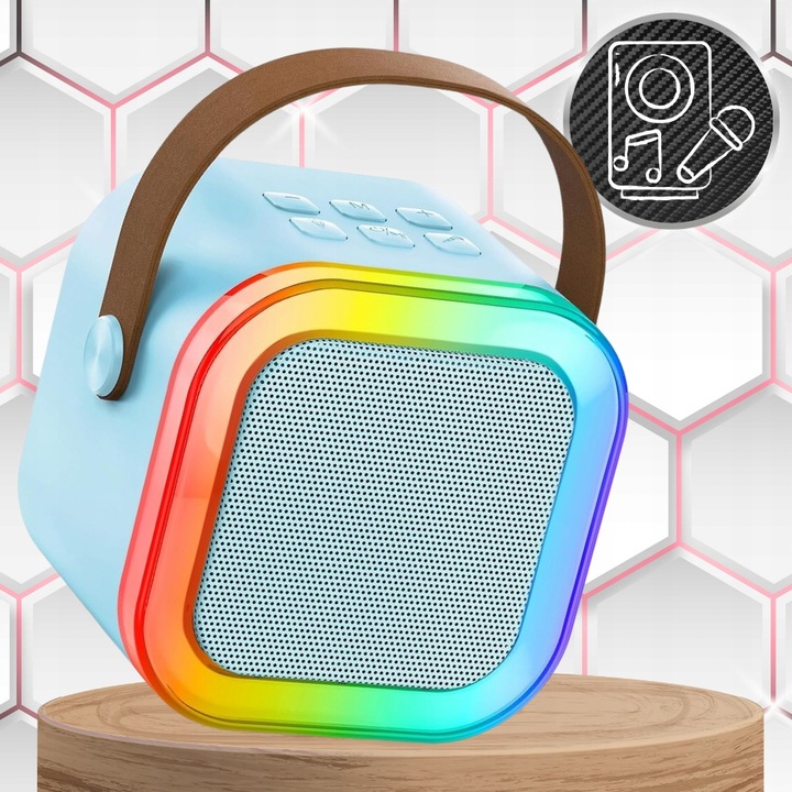 ZESTAW KARAOKE 2 MIKROFONY + GŁOŚNIK BEZPRZEWODOWY BLUETOOTH SUPER DŹWIĘK