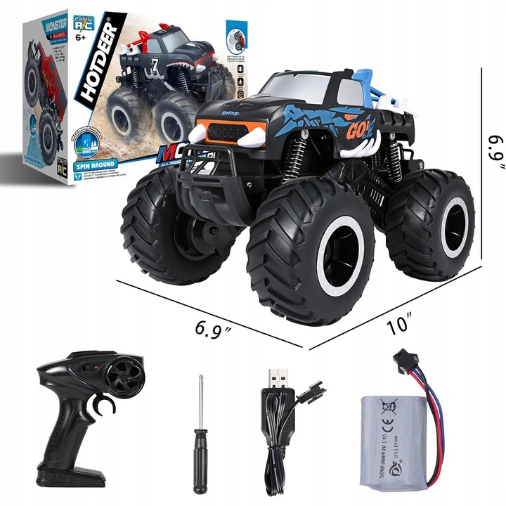 SAMOCHÓD ZDALNIE STEROWANY 1:16 4WD RC MONSTER TRUCK OFF-ROAD Z PILOT