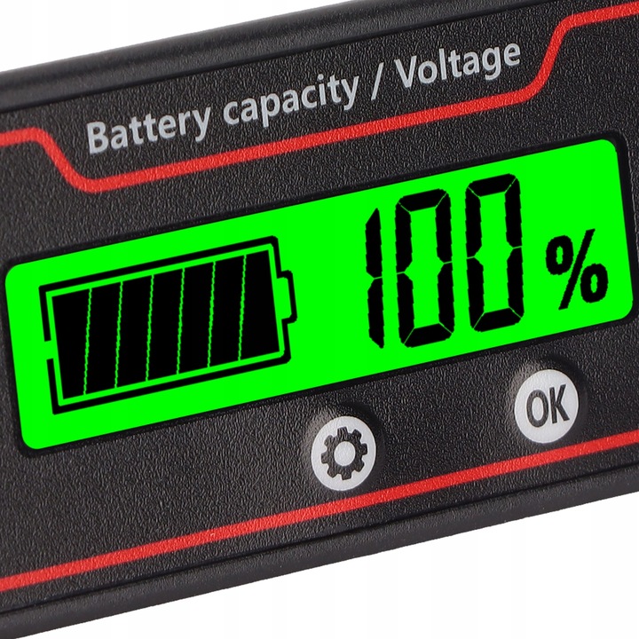 WSKAŹNIK NAŁADOWANIA AKUMULATORA 12-84 V LCD