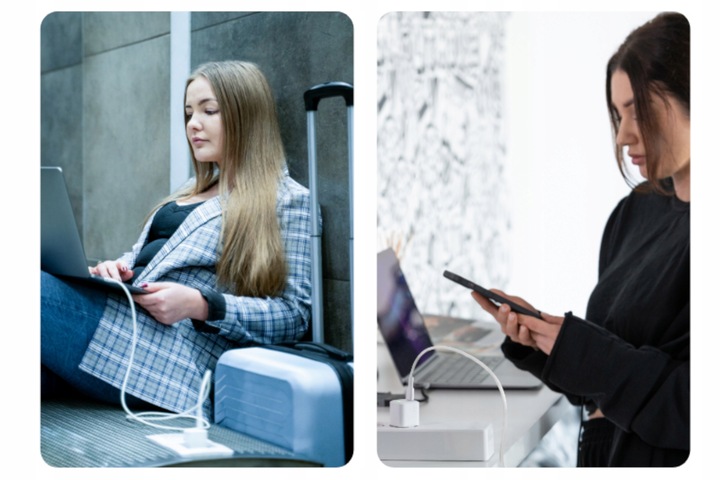 Biała Szybka Ładowarka GC Power GaN 33W 1x USB-C Power Delivery do telefonu