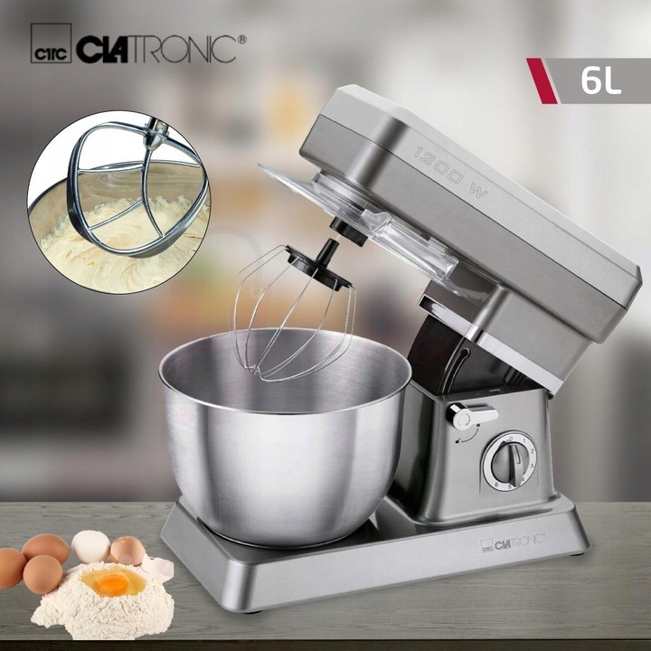 PLANETARNY ROBOT KUCHENNY UGNIATARKA BLENDER MIKSER 3 KOŃCÓWKI 6,3 L 1200W