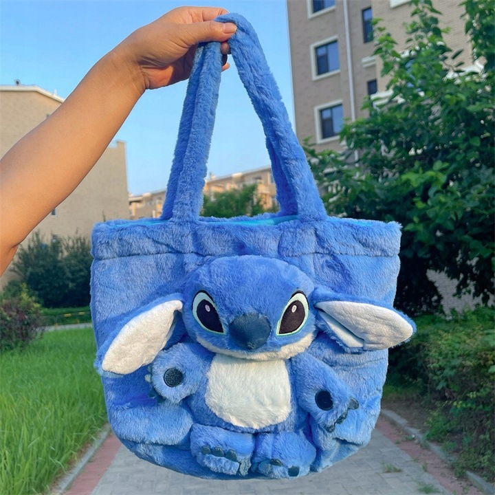 PLUSZOWA TORBA NA RAMIĘ STITCH MIĘKKA TOREBKA STICZ PREZENT