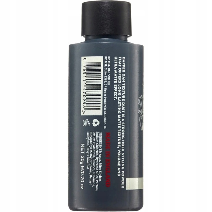 Puder do Stylizacji Włosów Matowy Dapper Dan Ultra Matte Dust Matte 20g