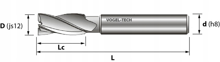 Frez NFPa DIN844 Fi12mm DŁUGI 110mm HSS-Co KOBALT