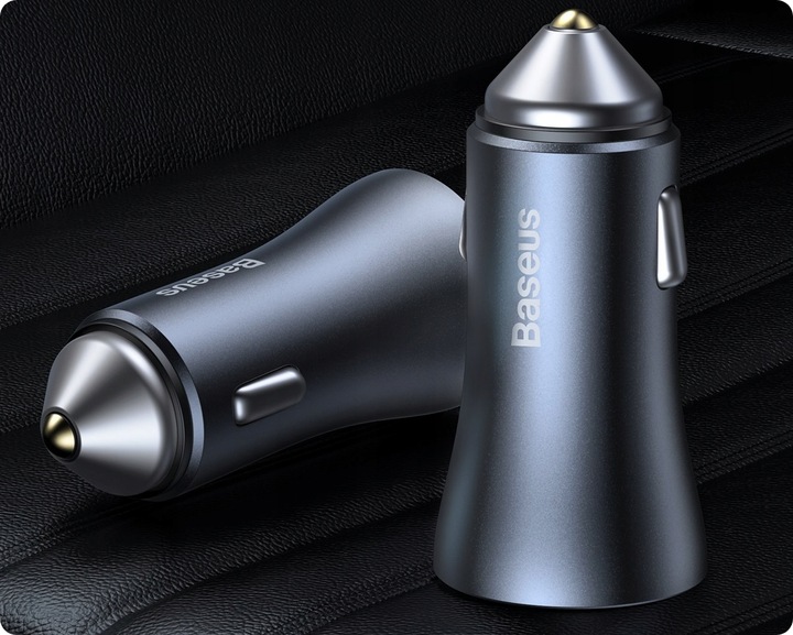 BASEUS SZYBKA ŁADOWARKA SAMOCHODOWA DO TELEFONU 40W 5A USB QC 4.0 KABEL