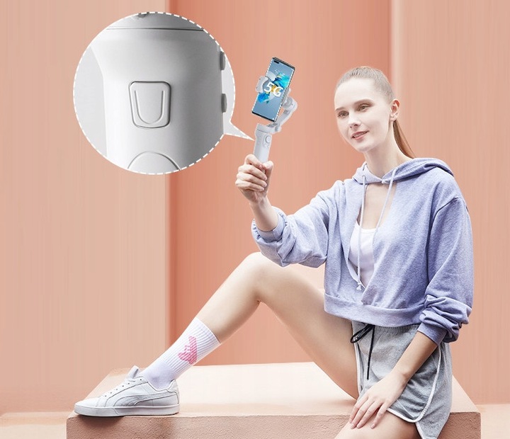 GIMBAL STABILIZATOR 3-OSIOWY RĘCZNY UCHWYT DO TELEFONU SMARTFONA APLIKACJA