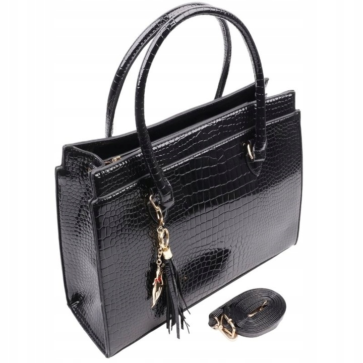 Torebka damska shopper na ramię WIZYTOWE SHOPPERKI MIEJSKIE KLASYCZNE