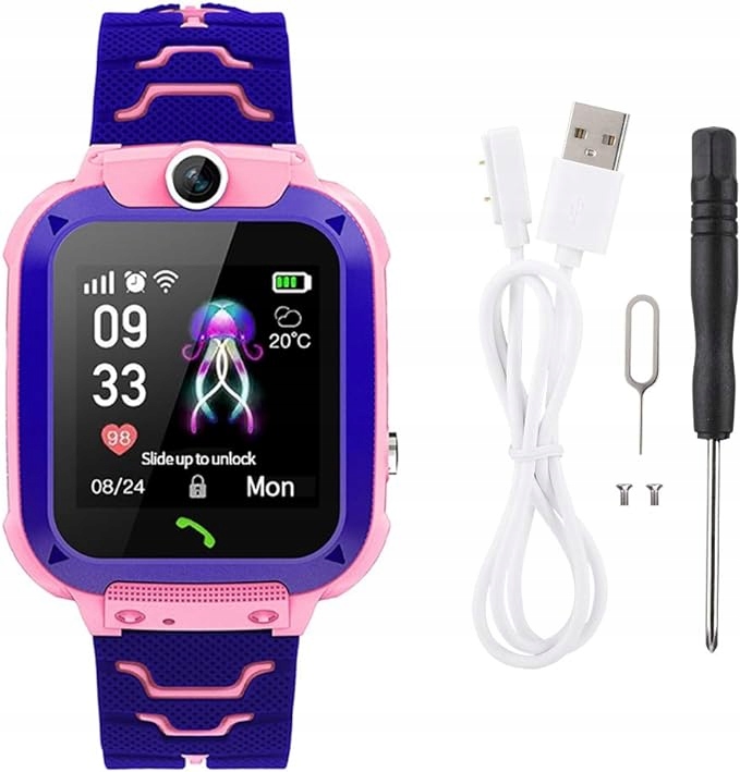 INTELIGENTNY ZEGAREK DLA DZIECI SMARTWATCH LBS TELEFON SOS IP67 DLA