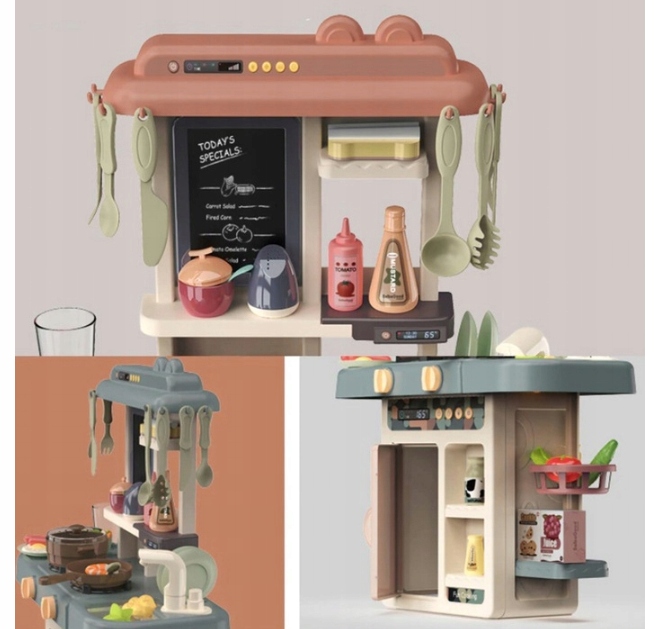 KUCHNIA dla Dzieci interaktywna PARA Garnki KRAN PALNIKI - Zestaw 42 szt.