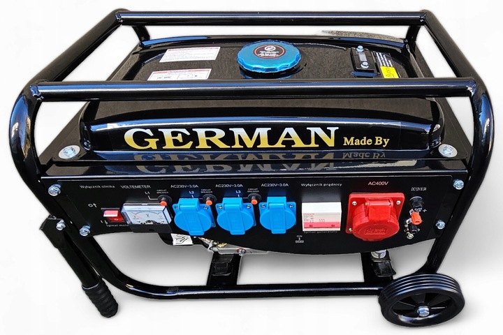 AGREGAT PRĄDOTWÓRCZY A8 5,2kW KOŁA MIEDŹ prądu AVR+ MIEDZIANY STOJAN GERMAN