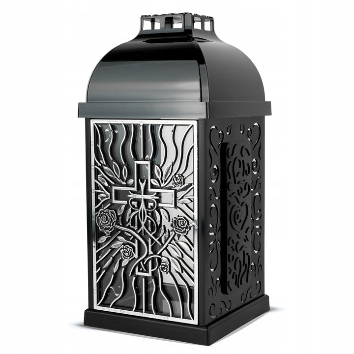 Znicz Artystyczny Serce 31 cm Srebrny Ekskluzywna Kapliczka Fermo Mały