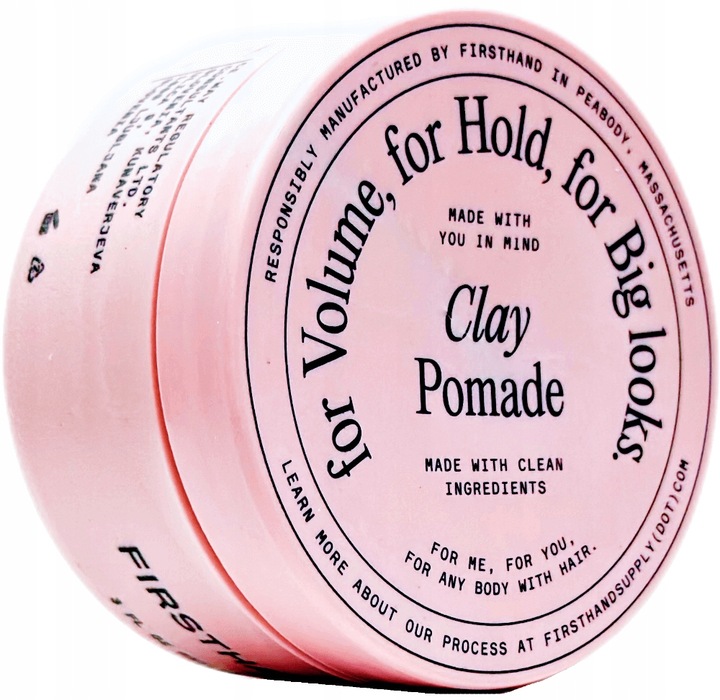 MOCNA i MATOWA Glinka Pomada do włosów Firsthand CLAY POMADE Pasta 88ml