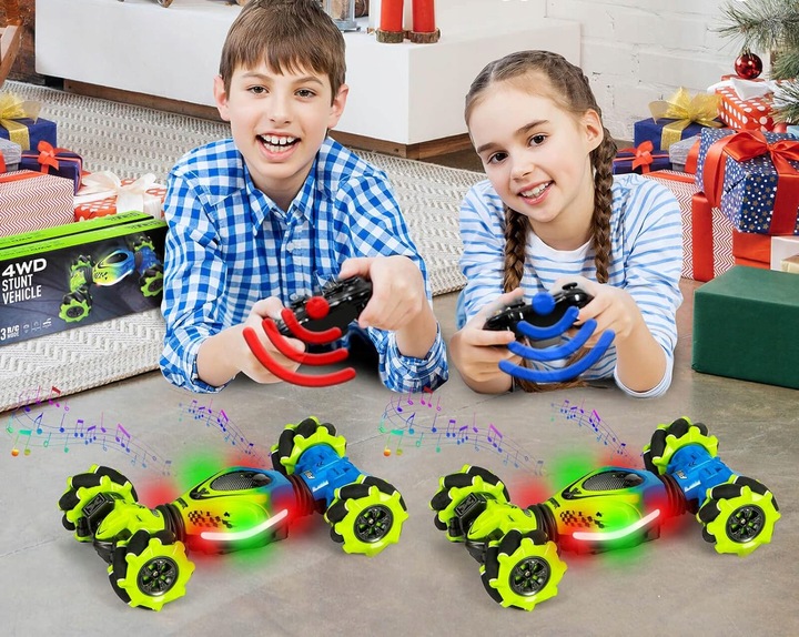 SAMOCHÓD ZDALNIE STEROWANY RĘKĄ GESTAMI 4X4 AUTO RC 2 W 1 GARNITUR