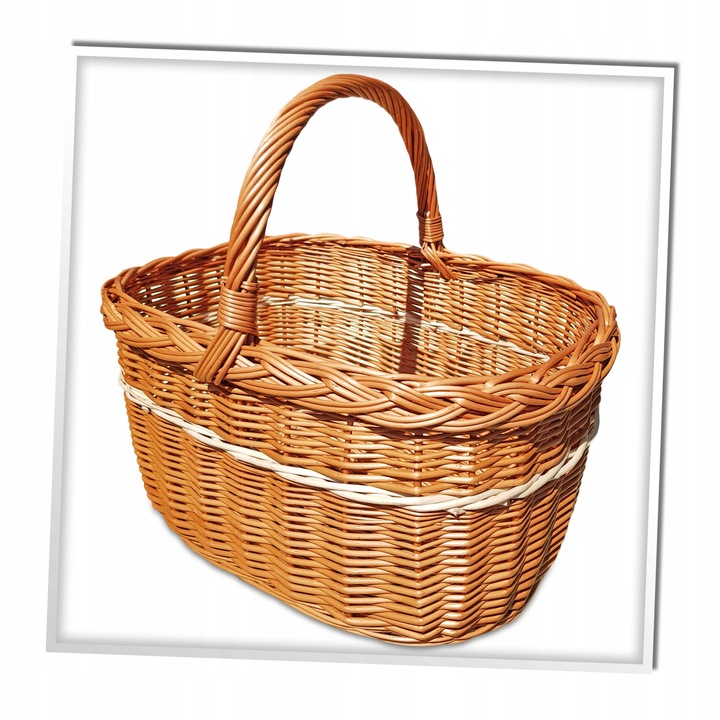 KOSZ WIKLINOWY KOSZYK NA ZAKUPY PIKNIK GRZYBY