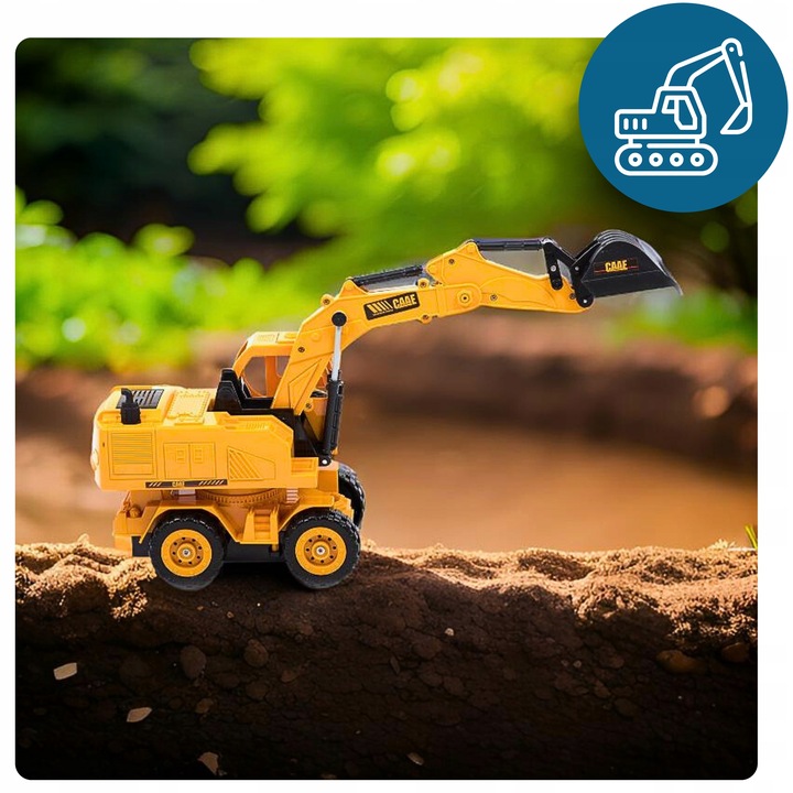 Zdalnie sterowana koparka dla dzieci jeżdżąca plac budowy PILOT Mocna RC