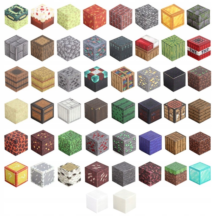 110 SZTUK MAGNETYCZNE PUZZLE Z KLOCKÓW MINECRAFT