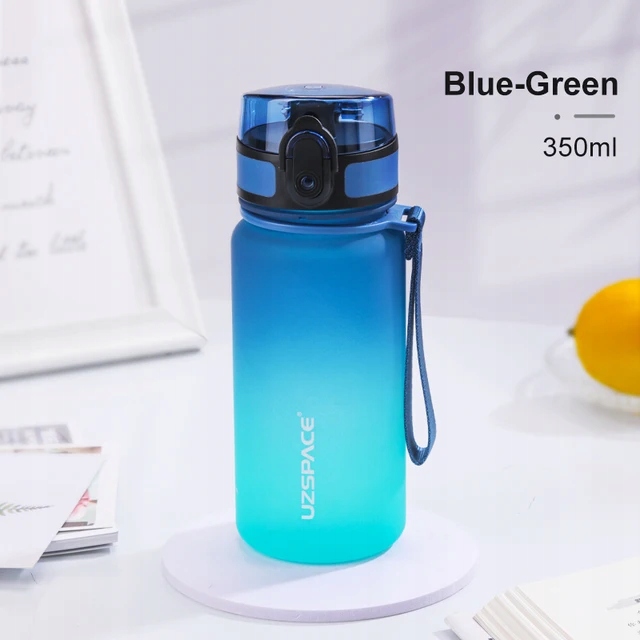 BUTELKA BIDON NA WODĘ DLA DZIECI 350ml Tritan niebiesko-turkusowy