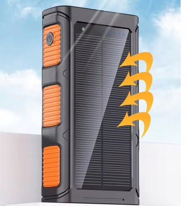 POWERBANK ŁADOWARKA SOLARNY INDUKCJA 36000mAh 8xUSB LATARKA 2x LED USB-C PD