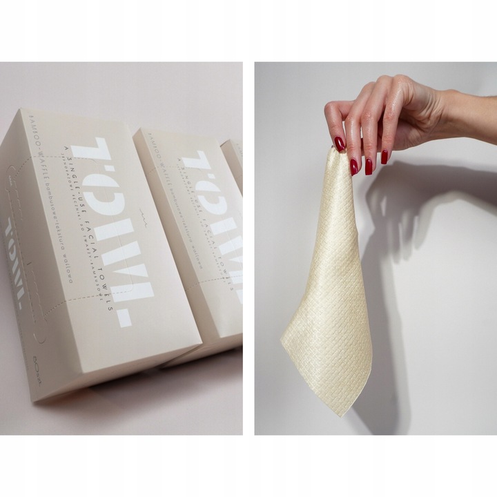 BAMBUSOWE JEDNORAZOWE RĘCZNIKI DO TWARZY 80 szt. - TOWL BAMBOO