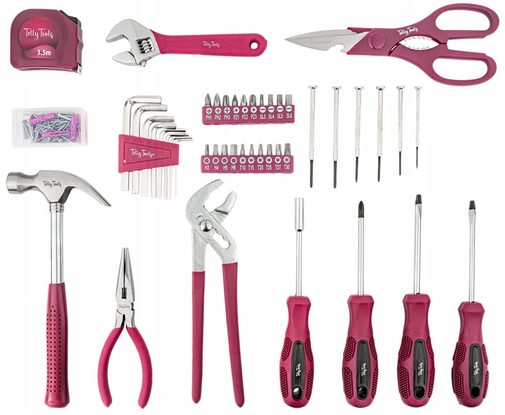 ZESTAW NARZĘDZIOWY KLUCZE NASADOWE WKRĘTAKI MŁOTEK