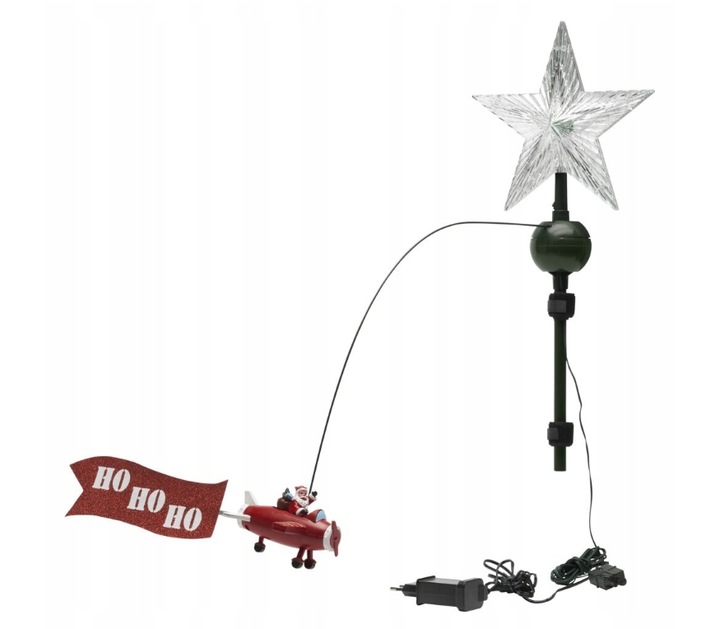 Gwiazda Na Choinkę Z Latającym Mikołajem New model