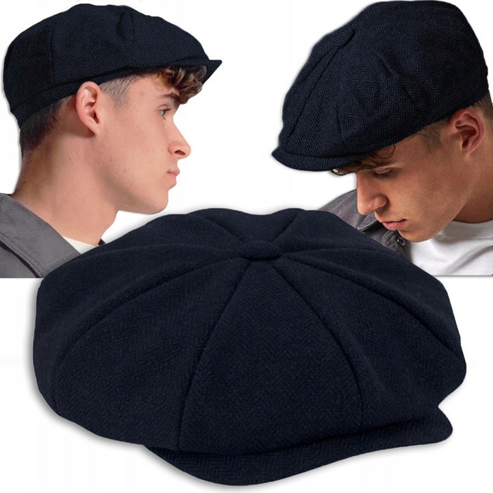 CZAPKA KASZKIET Z DASZKIEM JODEŁKA STYL RETRO L/XL