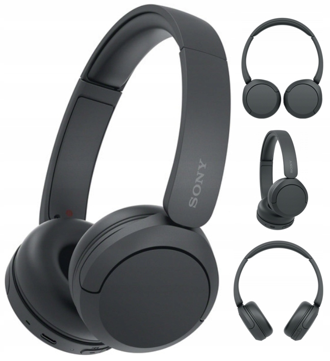 CZARNE SŁUCHAWKI NAUSZNE Bezprzewodowe SONY WHCH520 Bluetooth