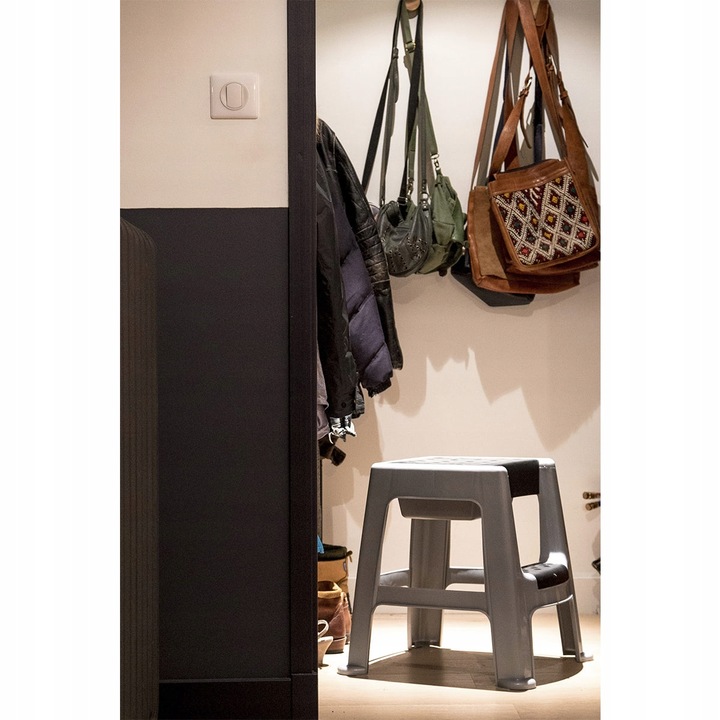 TABORET, STOŁEK, DRABINKA ZE SCHOWKIEM, LEKKI DO ŁEZIENKI, DO KUCHNI, 48CM