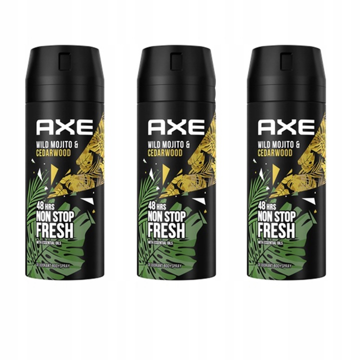 Axe Wild Mojito Dezodorant dla mężczyzn 150 ml x3