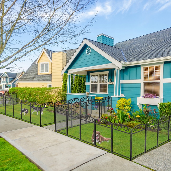 5 Paneli Wytrzymałe Metalowe Płotek Ogrodowy 110cm