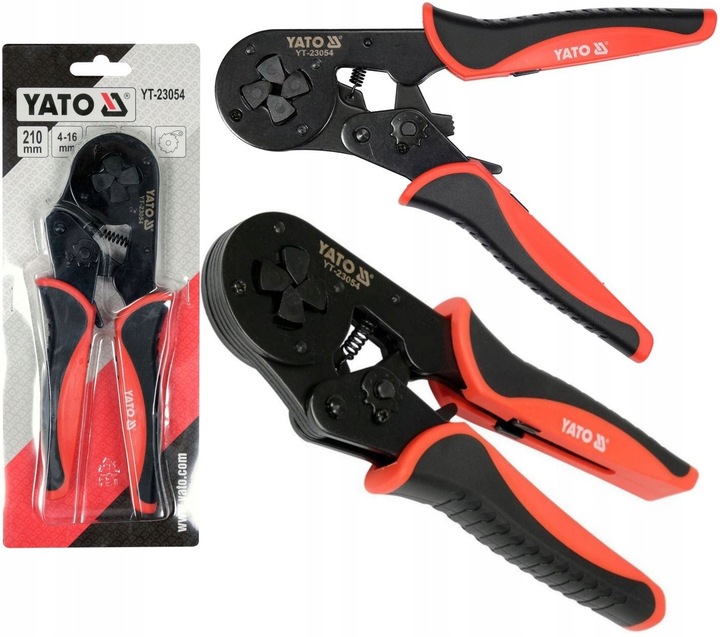 YATO ZACISKARKA SZCZYPCE 210mm SAMONASTAWNE DO KONEKTORÓW TULEJEK 4-16 mm2