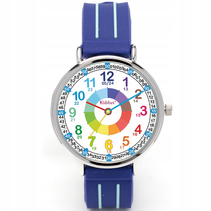Kiddus zegarek dla dziecięcy Edukacyjny Niebieski Klasyczny