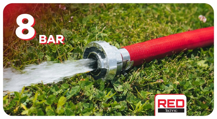 WĄŻ STRAŻACKI PARCIANY DO WODY SZAMBA SZYBKOZŁĄCZKA 1" 30 M 8 BAR