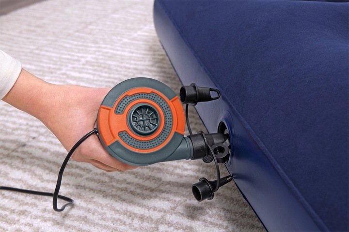 Dmuchany Materac turystyczny 2-osobowy flokowany BESTWAY 203x152x22cm